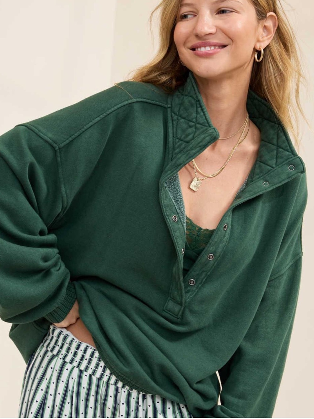 Aerie Oh Snap! Pullover Sweatshirt - Picture 2 of 7